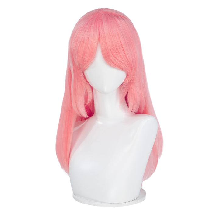 【Crimped Base】DokiDoki Anime Cosplay Wig Long Straight Pink Hair