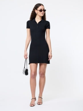 Crinkle Ribbed Knit Mini Dress