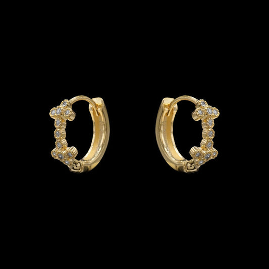 Cross Huggie Earrings