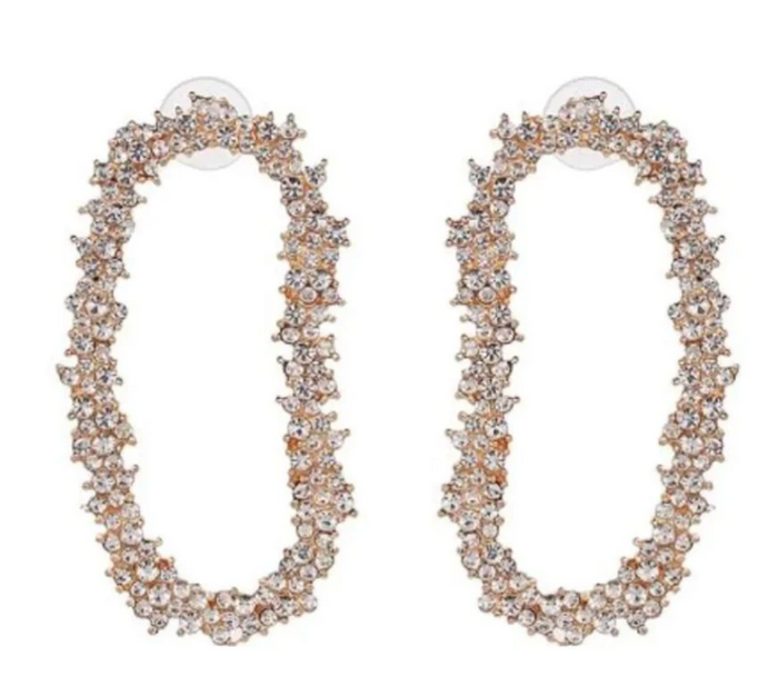 Crystal Garland Earrings- Clear