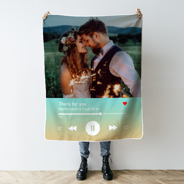 Custom Photo - There For You - Personality Customized Blanket - Gift For Couple Lover