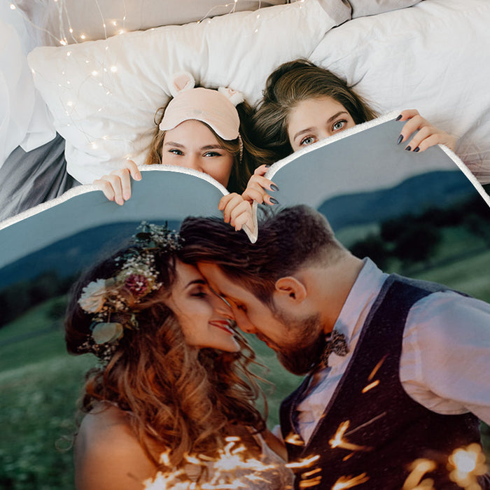 Custom Photo - There For You - Personality Customized Blanket - Gift For Couple Lover
