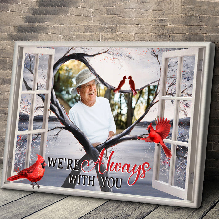 Custom Photo - We Are Always With You - Personality Customized Memorial Canvas - Gift For Loss