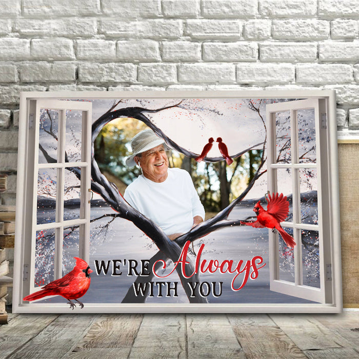Custom Photo - We Are Always With You - Personality Customized Memorial Canvas - Gift For Loss