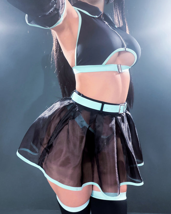 Cyber Siren - Mesh Top/Skirt Cyber Girl Lingerie