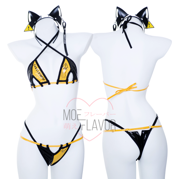 Danger Cyber Cat Bikini