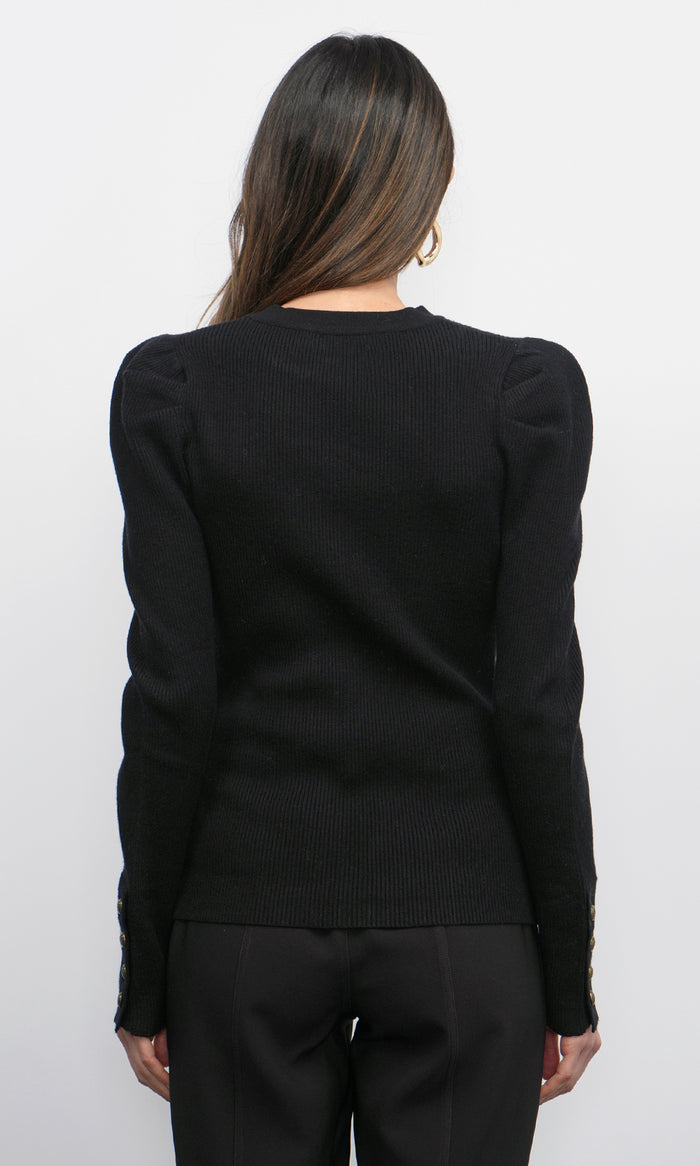 Dani Button Puff Top