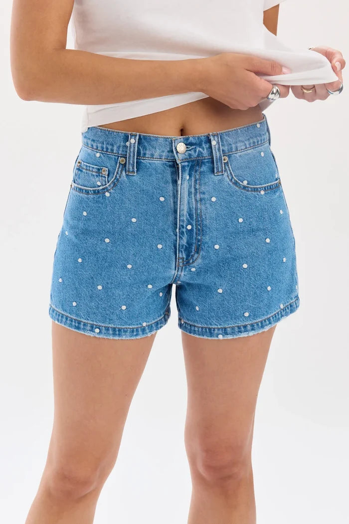 Daze-The Knockout High Rise Short in Full Circle