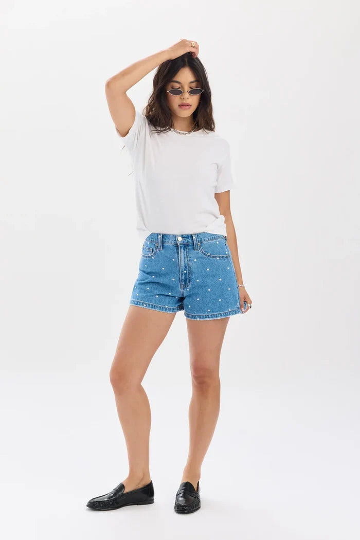 Daze-The Knockout High Rise Short in Full Circle