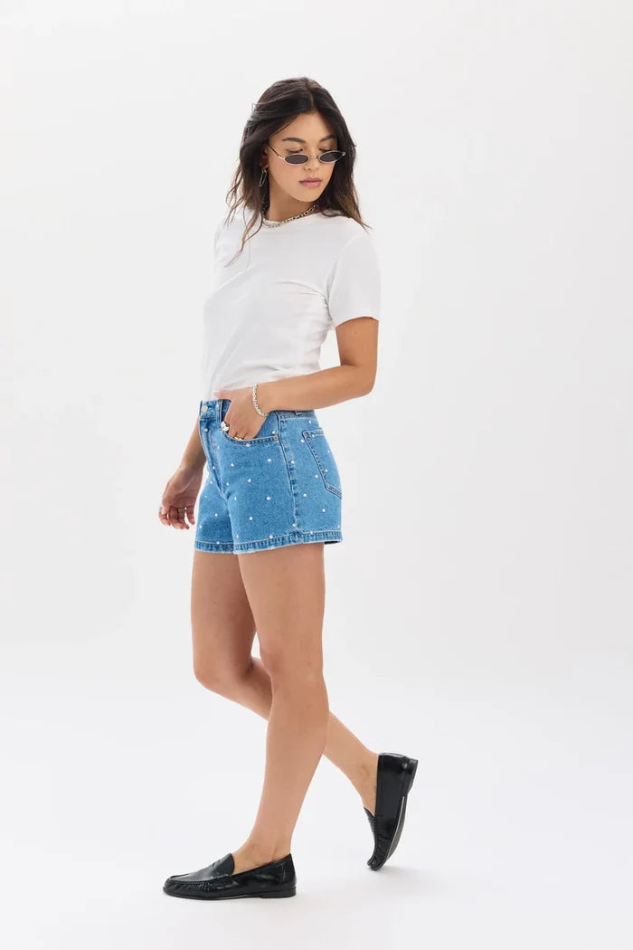 Daze-The Knockout High Rise Short in Full Circle
