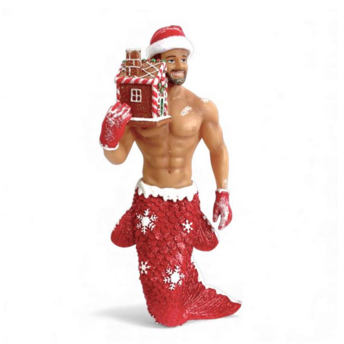 December Diamonds Merman Ornament - Gingerbread Santa