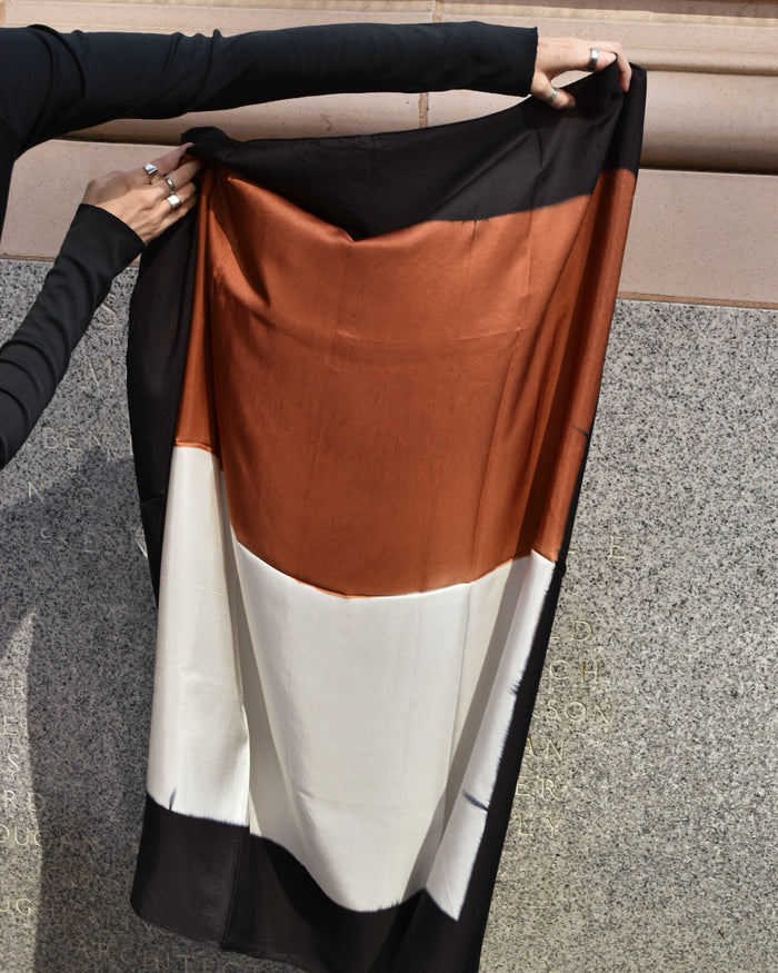 Denovembre Aire Silk Square Scarf in Black