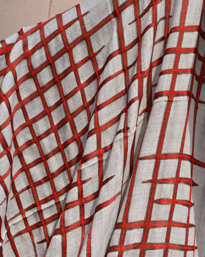 Denovembre Reprise Merino Wool Scarf in Red