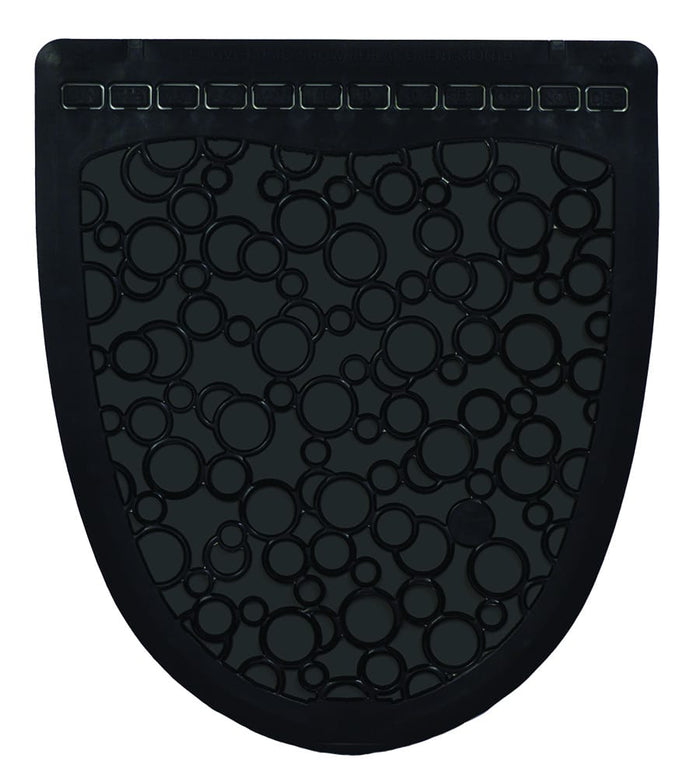 Deodorant Urinal Mat 2.0, Rubber, BLACK/BLACK, 6/Carton
