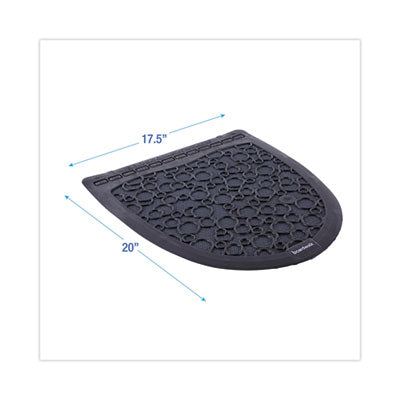 Deodorant Urinal Mat 2.0, Rubber, BLACK/BLACK, 6/Carton