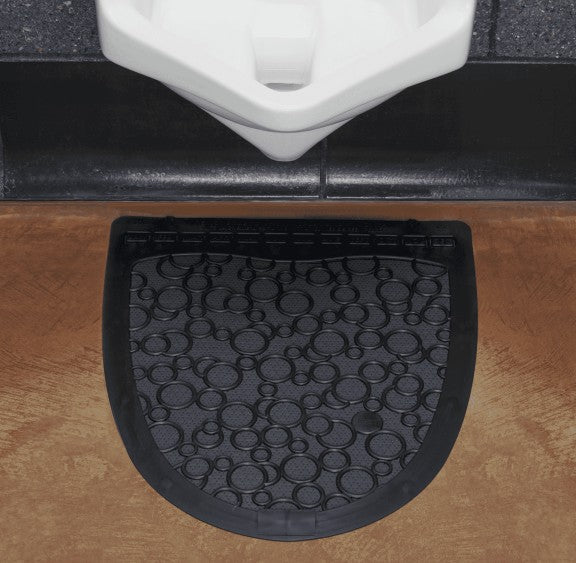 Deodorant Urinal Mat 2.0, Rubber, BLACK/BLACK, 6/Carton