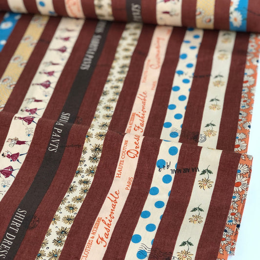 Design Stripes - Brown - Suzuko Koseki - Yuwa