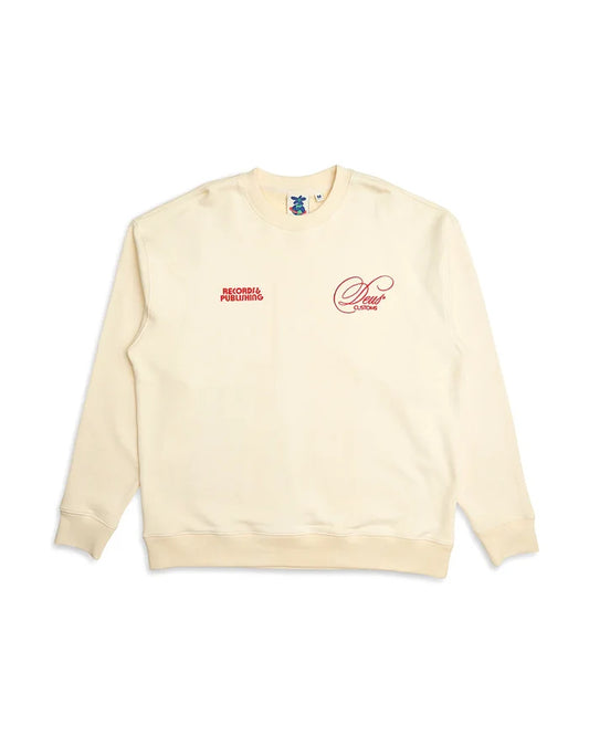 DEUS EX MACHINA - CAUTION CREW DIRTY WHITE