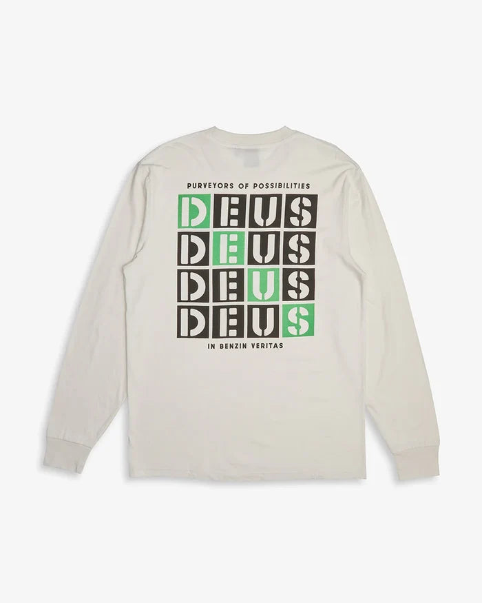 DEUS EX MACHINA - TICTAC L/S TEE VINTAGE WHITE