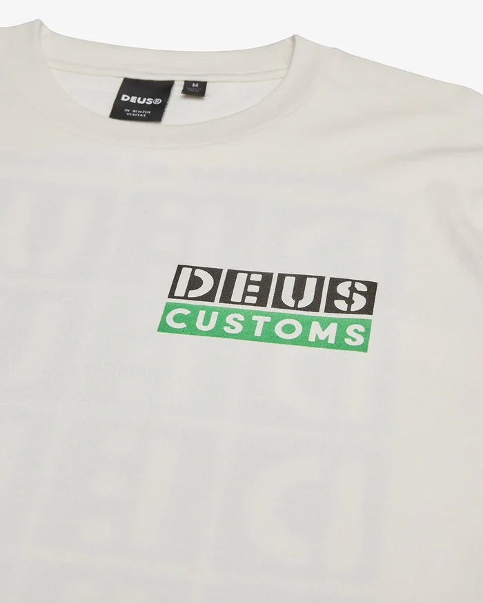 DEUS EX MACHINA - TICTAC L/S TEE VINTAGE WHITE