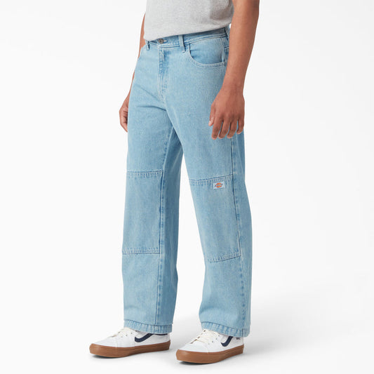DICKIES - LOOSE FIT DOUBLE KNEE DENIM PANT LIGHT DENIM