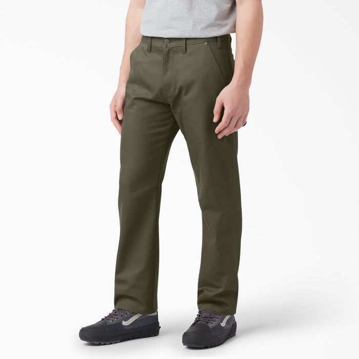DICKIES - RELAXED FIT DUCK CARPENTER PANT MILITARY GREEN