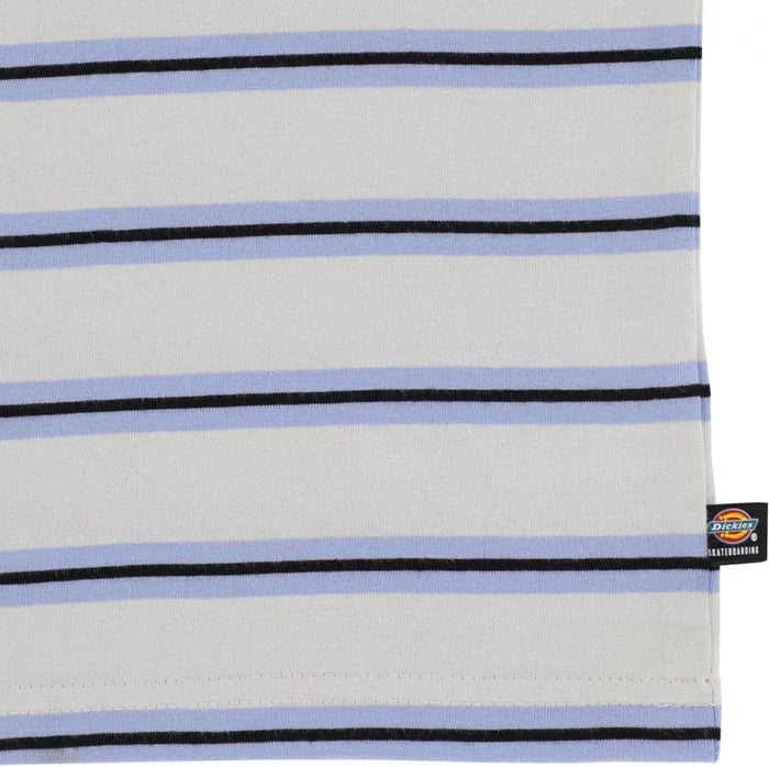 DICKIES - SKATEBOARDING STRIPED T-SHIRT LIGHT GREY STRIPE