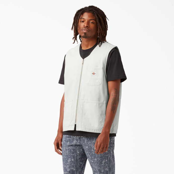 DICKIES - STONEWASHED DUCK CARPENTER VEST CLOUD