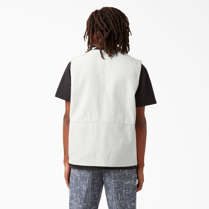 DICKIES - STONEWASHED DUCK CARPENTER VEST CLOUD