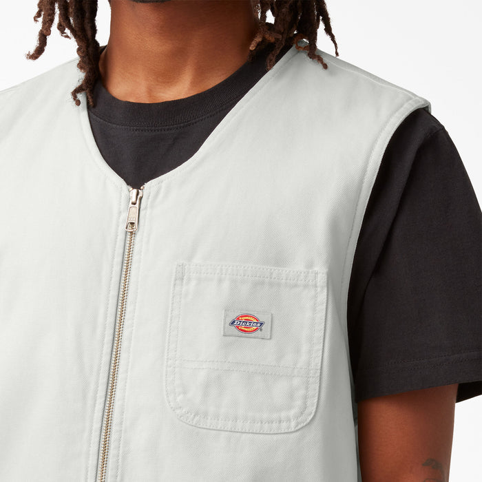DICKIES - STONEWASHED DUCK CARPENTER VEST CLOUD