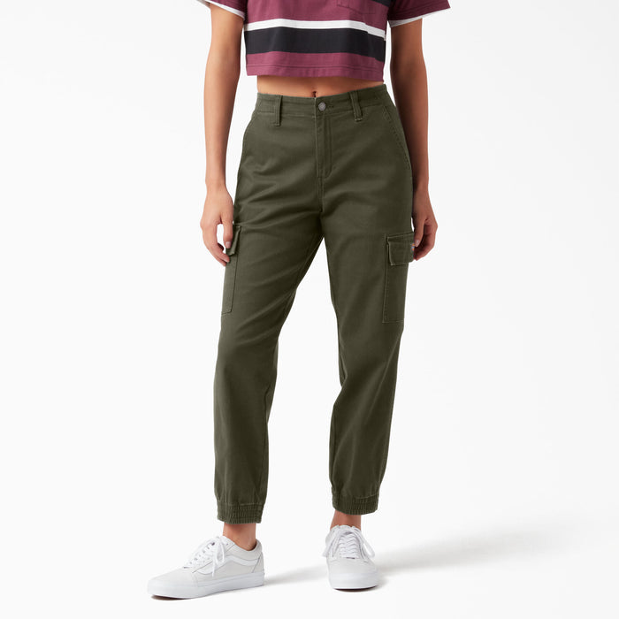 DICKIES - WOMEN'S CARGO JOGGER MILITARY GREEN