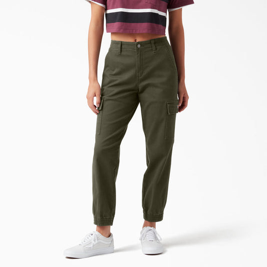 DICKIES - WOMEN'S CARGO JOGGER MILITARY GREEN