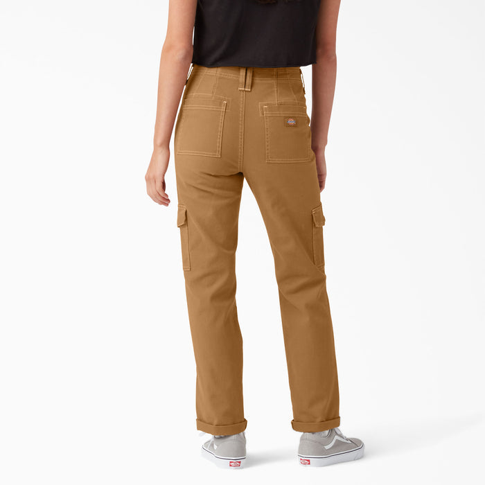 DICKIES - WOMEN'S CUFFED UTILITY PANT BROWN DUCK