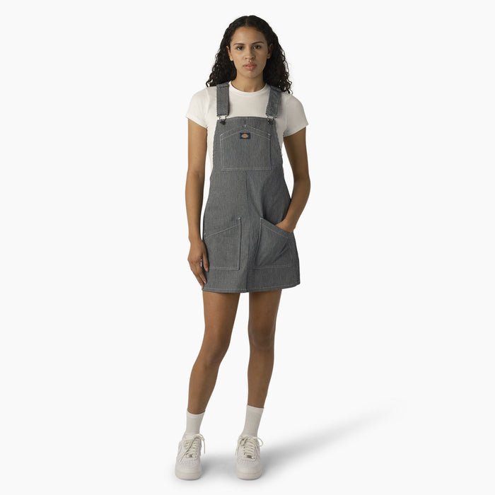 DICKIES - WOMEN'S HICKORY STRIPE BIB DRESS