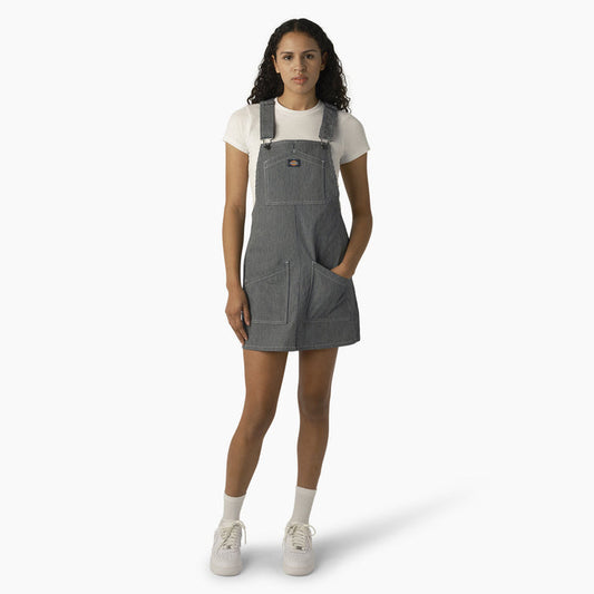 DICKIES - WOMEN'S HICKORY STRIPE BIB DRESS