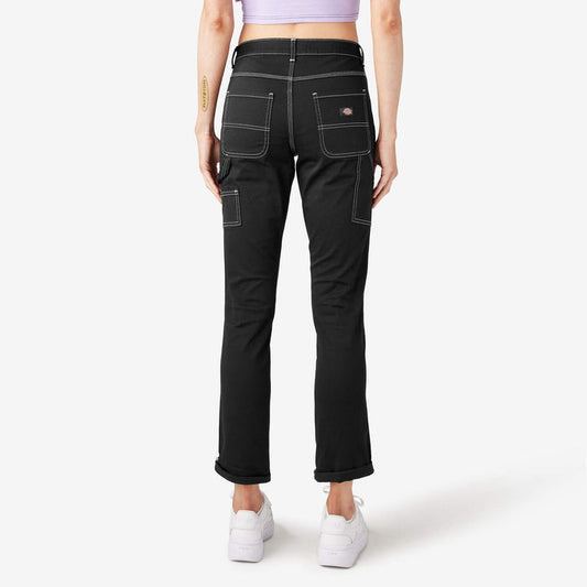 DICKIES - WOMENS SLIM STRAIGHT UTILITY PANT DARK BLUE DENIM