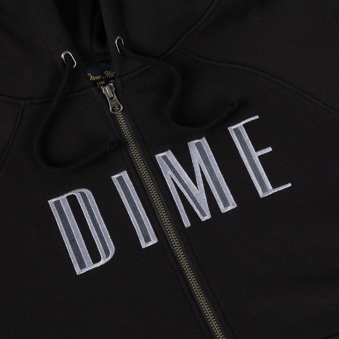DIME - BLOCKS ZIP HOODIE BLACK