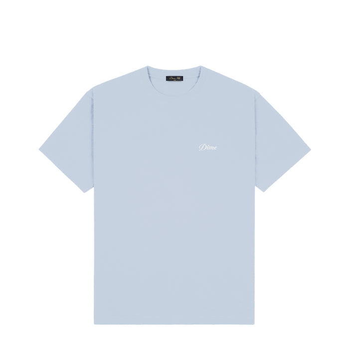 DIME - CURSIVE SMALL LOGO T-SHIRT BLUE FOG