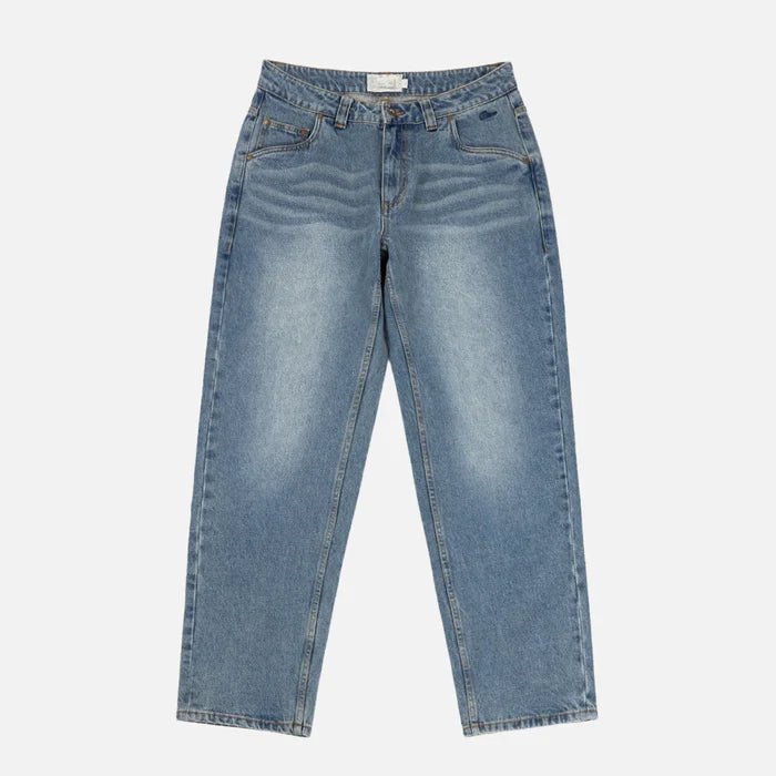 DIME - RELAXED DENIM PANTS - SNADBLASTED INDIGO