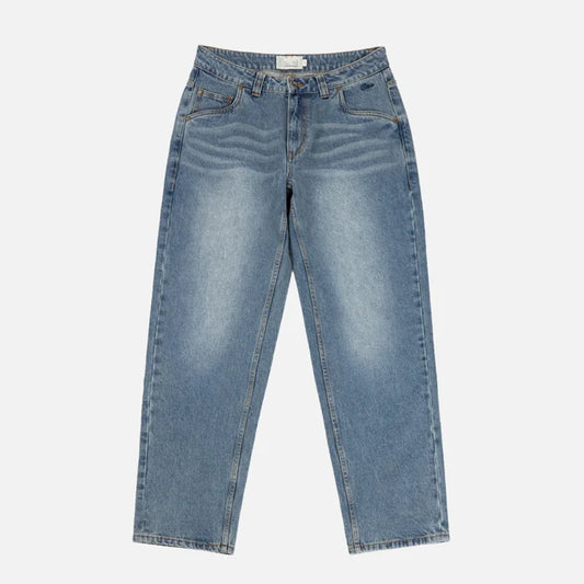 DIME - RELAXED DENIM PANTS - SNADBLASTED INDIGO