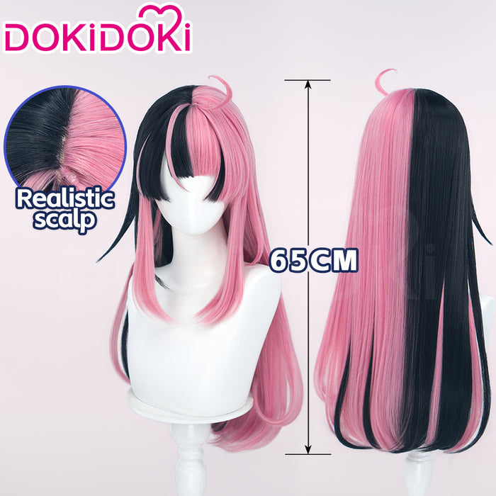 DokiDoki Anime BanG Dream! Cosplay Sengoku Yuno Wig Long Straight Black Pink Hair Mugendai Mewtype