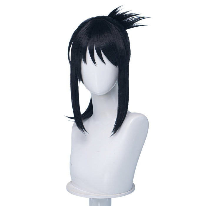 DokiDoki Anime Cosaply Wig Black Straight Hair Pre Braided