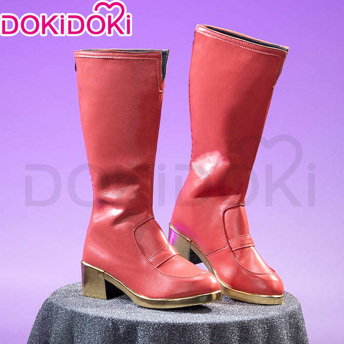 DokiDoki Anime Cosplay Shoes Pink Mid-Calf Boots
