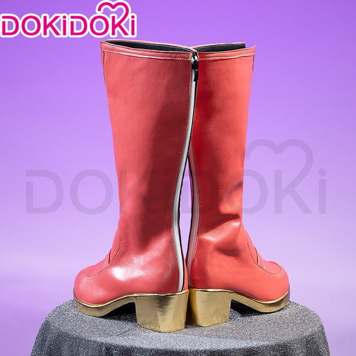 DokiDoki Anime Cosplay Shoes Pink Mid-Calf Boots