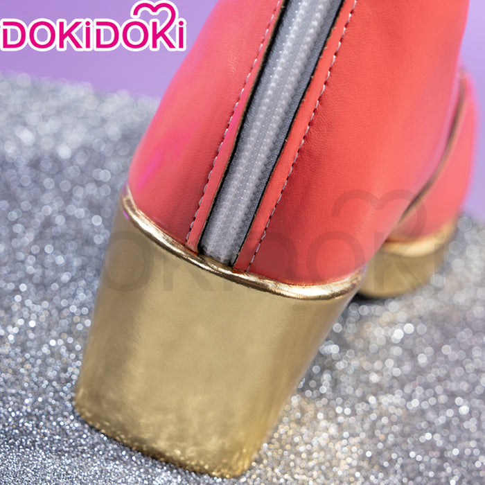 DokiDoki Anime Cosplay Shoes Pink Mid-Calf Boots