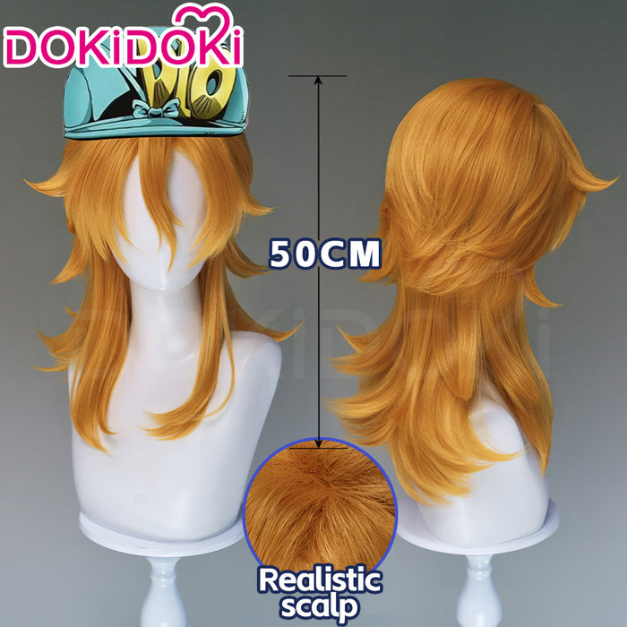 DokiDoki Anime Cosplay Wig Long Curly Orange Hair