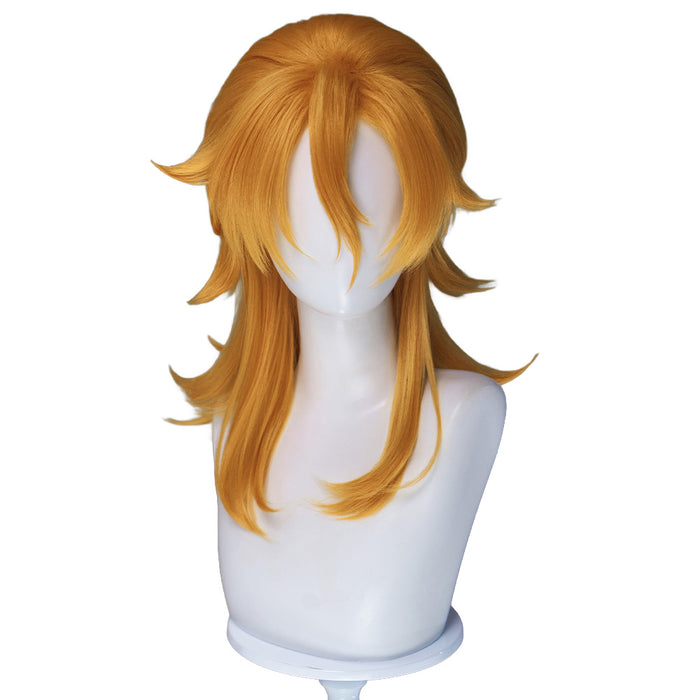 DokiDoki Anime Cosplay Wig Long Curly Orange Hair