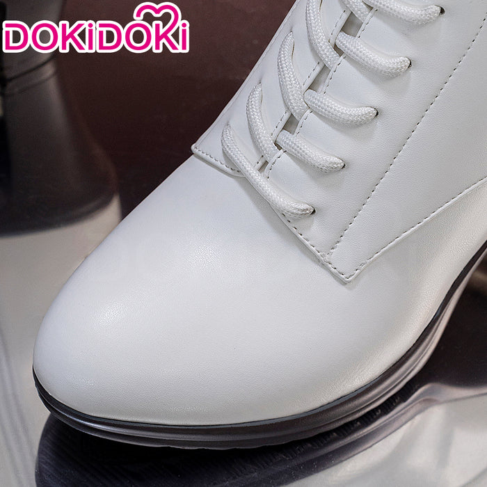 DokiDoki Anime Cosplay  Women Shoes  White High Boots