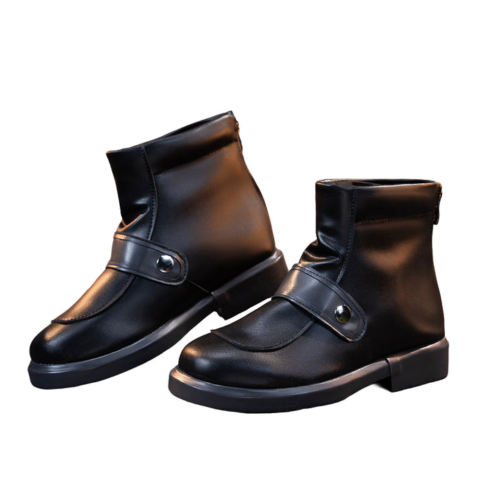 DokiDoki Anime GACHIAKUTA Cosplay Rudo Shoes Black Leather Boots