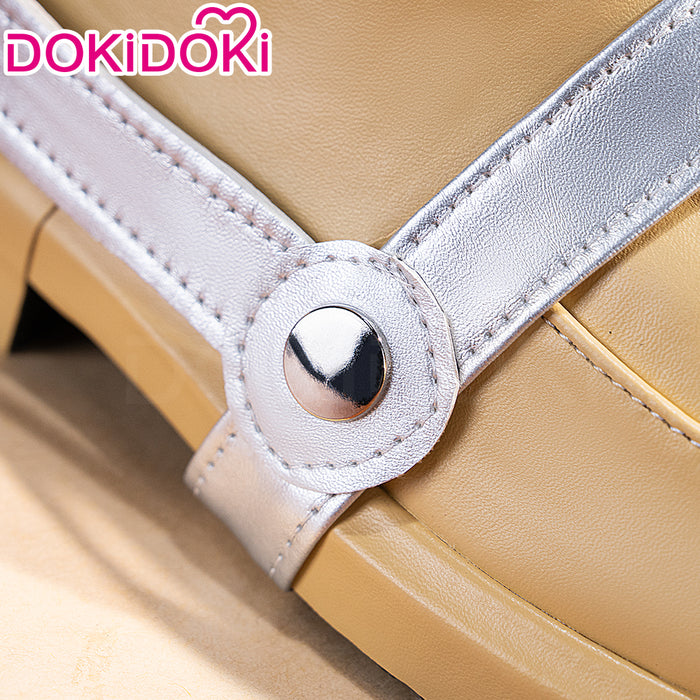 DokiDoki Anime Season 7 Cosplay Shoes SBR Yellow White Strap Boots